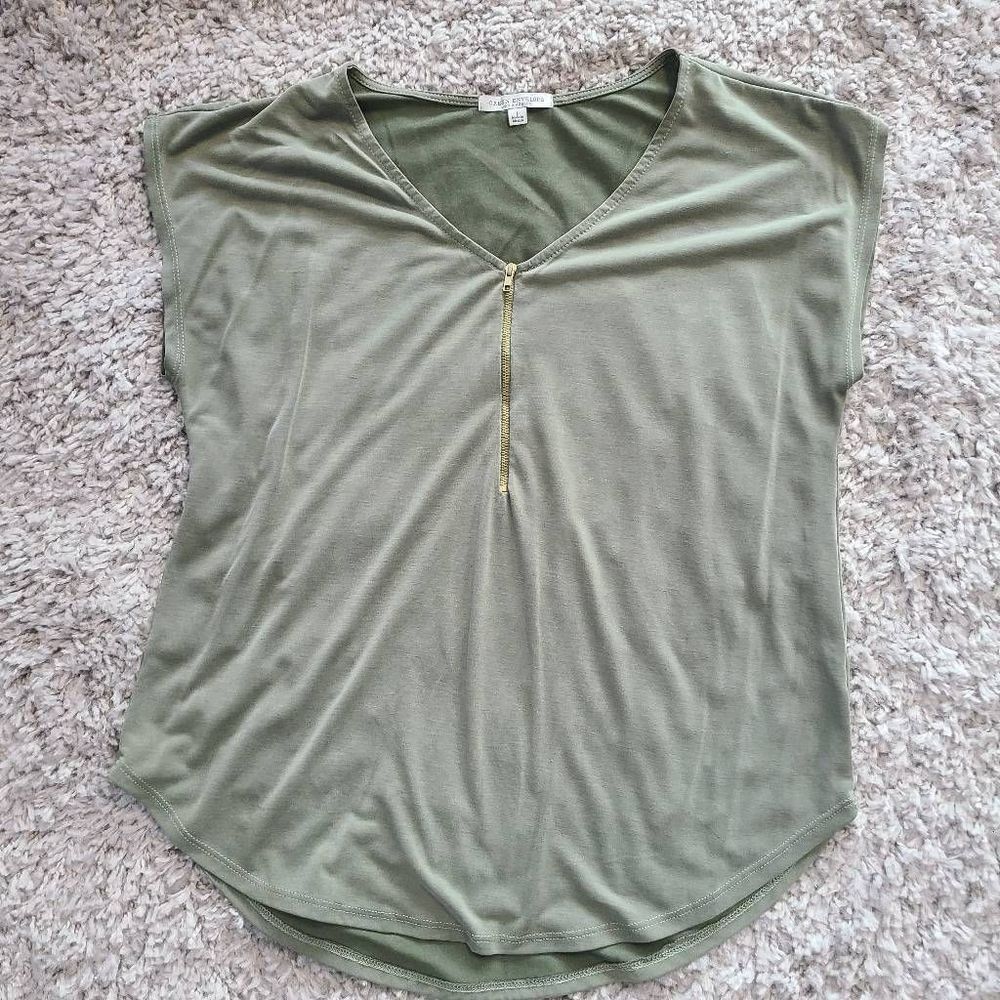 Microsuede feel zip up top